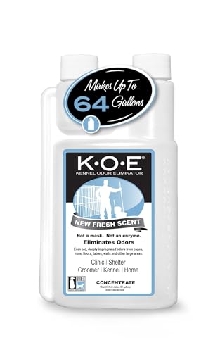 Odorcide K.O.E Kennel Odor Eliminator Concentrate, Fresh Scent, 16 oz - Non-Enzymatic Formula for Cages, Runs, Home and Kennel Use - size: 16 Fl Oz (Pack of 1)
