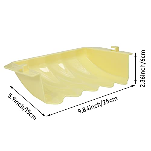 Litewoo Rabbit Hanging Hay Feeder Rack Guinea Pig Mess-Free Dispenser Hay Bowl Manger Rack Wall-Mounted for Small Pets Rat Chinchilla Ferret Squirrel Cage Accessories (Yellow) - color: YELLOW