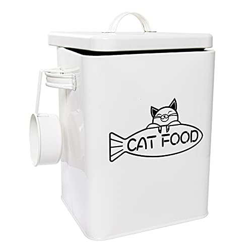 Vumdua Dog and Cat Food Storage Container, Farmhouse Pet Food Containers with Lid and Dry Food Scoop, Durable Airtight Great Gift for Pet Owners - size: Medium