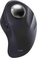Nulea M505A Wireless Trackball Mouse Ergonomic 44mm Index Finger Control | Rechargeable rollerball mouse with 5 DPI levels,Bluetooth connection,smooth tracking,compatible with PC Mac Windows-Black - color: D-Black