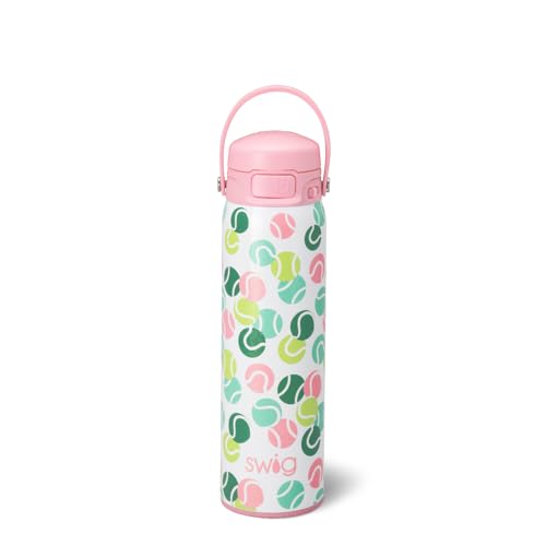 Swig Life 22oz Leakproof EZ Fill Water Bottle, Match Point | Leakproof Lid - Double Wall Insulated Stainless Steel - Lid, Straw & Lock - Cup Holder Friendly - Dishwasher Safe - color: Match Point, size: 22 Ounces