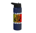 Degu Retro Degu I Love Degu Stainless Steel Insulated Water Bottle - color: Navy Blue