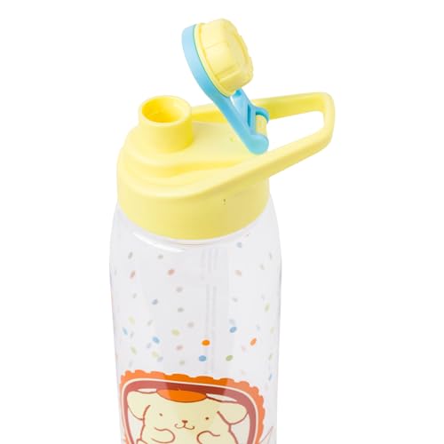 Silver Buffalo Sanrio Hello Kitty and Friends Pompompurin Dots Water Bottle with Screw-On Lid, 28 Ounces - color: Sanrio Pompompurin, size: 28 Ounces