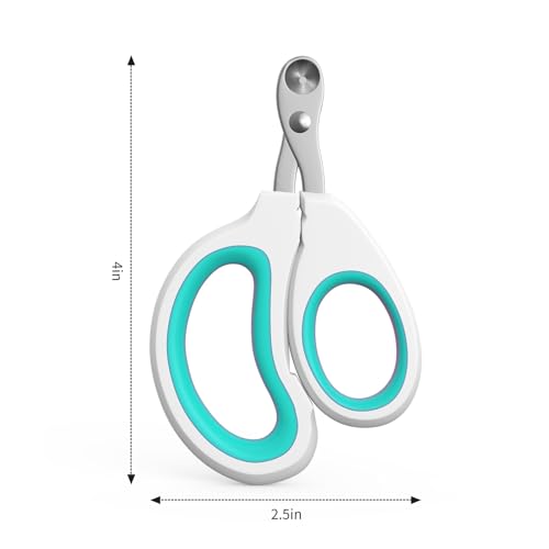 Aogeili Cat Claw Nail Clippers, Beginner Friendly Safety Trimmer, Pet Grooming Essentials Accessories with Stainless Steel Non Slip Handle for Kitten Puppy Rabbit Small Pets - color: green