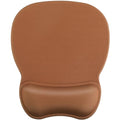MROCO Ergonomic Mouse Pad with Gel Wrist Rest, 9.4 x 8.1 in, Coffee Brown | Ergonomic Shape Design, Multiple Pattern Options, Gel Wrist Comfort, Smooth Lycra Surface, Non-Slip PU Base - color: Coffee Brown