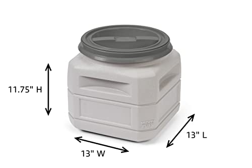 Mighty Tuff Airtight Dog Food Storage Container – 6 Gal, up to 24 lb Capacity – Cat and Dog Food Container with Twist Lid & Handles – BPA-Free, Made in USA - size: 6 Gal/ 24 Lbs