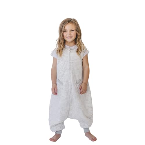 Dreamsuit Walker Toddler Sleep Sack with Feet and Legs, 3T-4T | 70% Rayon Made from Bamboo, 30% Organic Cotton, 0.8 TOG Summer, 2-Way Zipper, Buttery Soft Wearable Blanket, Cactus - color: (0.8 Tog) Dash, size: 3-4T