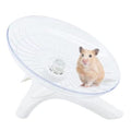 Hamster Flying Saucer Silent Running Exercise Wheel for Hamsters, Gerbils, Mice,Hedgehog and Other Small Pets Silent Running Wheel Hamster Wheel (White) - color: White