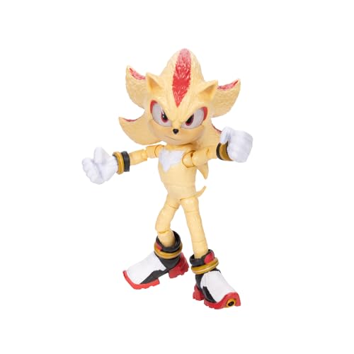 Sonic The Hedgehog Sonic 3 Movie 5" Super Sonic Action Figure: New Character from Jakks Wave #3 - color: Super Sonic, Movie 3
