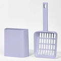 Kitty Litter Scoop, Cat Litter Scooper with Caddy, with Holder to Store cat Pooper Scooper After use, Sturdy ABS Material, Romantic and Cute Purple.… - color: S-Purple