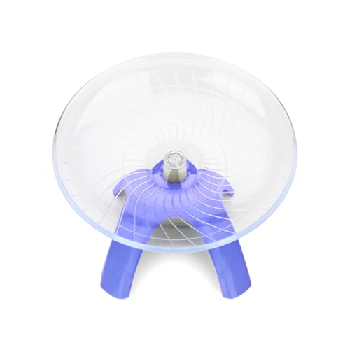 Silent Hamster Exercise Running Wheel Flying Saucer, Purple | Non-slip surface, smooth & quiet spinning, durable plastic, encourages healthy exercise, for dwarf hamsters/mice/gerbils - color: Purple