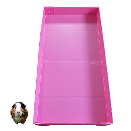 Corrugated Plastic Cage Liner Base for Guinea Pig C&C Cage - for use with 13.8" Grids ONLY! NOT Measured by Feet- Used with Grid Cages for Guinea Pigs, Hedgehogs, and Rabbits (2x4, Pink) - color: Pink, size: 55"L x 27.5"W (2x4 Grids)