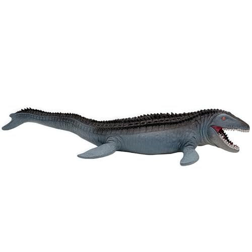 Gemini&Genius Mosasaurus Toy for Kids, Marine Reptile Animal Figure Toy | Soft Plastic Sea Shark Toy, Gift Great for Educational, Cake Topper, Swim, Bath Toys, Stocking Stuffers for Kids - color: Real Feel Mosasaurus