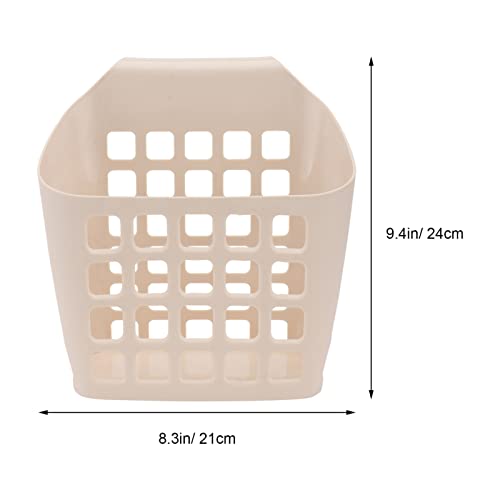 ULTECHNOVO 1pc Capacity Feeder Hanger Basket Plastic Hay Holder for Guinea Pigs Chinchillas and Animals Waste-reducing Design for Easy Feeding - color: Beige