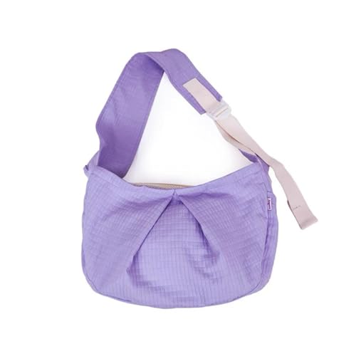 Ferret Sling Carrier - Pet Carrying Bag with Adjustable Strap Hands Free Shoulder Bag Crossbody Travel Slings Soft Small Animal Bonding Pouch Front Backpack for Ferret Rabbit Puppy Kitten (Purple) - color: Purple