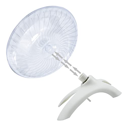 Litewoo Hamster Toys Wheel Exercise Flying Saucer,Silence Run Spinner, for Gerbil Rat Mouse Mice Hamster and Other Small Animal(White) - color: White