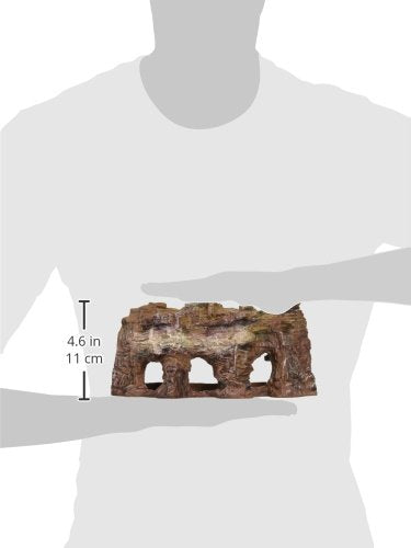 Penn-Plax Grotto Natural Cliff Rock-Scape Cave Hide Out – Terrarium and Aquarium Décor for Reptiles, Amphibians, Fish, and Other Small Animals – Medium Size (RR700)
