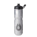 HydraPak Polar Sport Insulated Water Bottle (24oz, Pulse White) | High Flow, BPA Free, Tri-Layer Insulation, Leakproof, Dash Handle, Easy Squeeze, Self-Sealing Cap, for Sports - color: Pulse White, style: 24oz/700ml