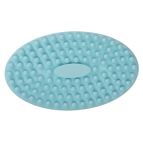 DNC Exfoliating Silicone Body Scrubber Shower Bath Body Brush loofah Easy to Clean, Lathers Well, Eco Friendly, Long Lasting (Blue - color: Blue