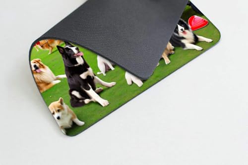 Dog Park Mouse pad Customized Mousepad Non-Slip Rubber Base Mouse Pads for Computers Laptop Office Desk Accessories Mouse pad - color: Dog Park