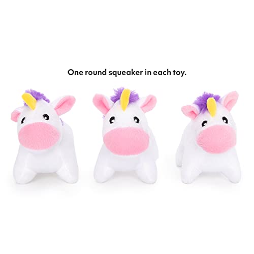 ZippyPaws Burrow Replacement Miniz Squeaky Toy for Enrichment - Unicorns | Interactive Dog & Puppy Toys for Boredom, Stimulating Pet Products to Keep them Busy - style: Unicorns (3-pack)