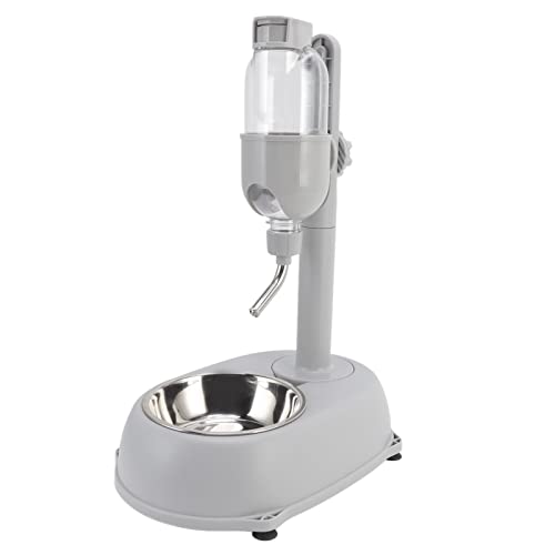 Pet Water Dispenser, 2 in 1 500ml Standing Water Dispenser | Dog Water Bottle Dispenser, Multifunctional Detachable Height with Stand for Dogs Cats
