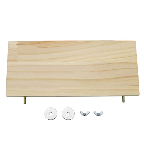 Litewoo Parrot Bird Wood Perch Platform Large Stand Shelf for Budgie, 1PC | Natural wood, sturdy flat bird perch shelf, for small-medium birds/parakeet/cockatiel/conure, easy install & adjustable - size: 1PC