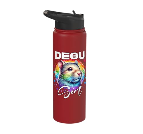 Degu Girl Degu Stainless Steel Insulated Water Bottle - color: Red