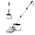 Metal Cat Litter Scoop with Holder, 43" Extendable Long Handle Cat Scooper for Litter Box, Solid & Durable, Deep Shovel for Fast Sifting, Large Pet Pooper Scooper for Kitty/Outside Dog Poop - size: Long Handle