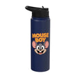 Mouse Boy | Childrens Mice Product | Youth Kids Boys Mouse Stainless Steel Insulated Water Bottle - color: Navy Blue