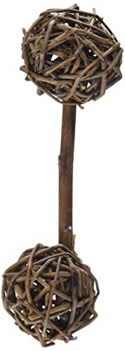 Ware Manufacturing Natural Woven Willow Small Pet Barbell Chew Toy, Small