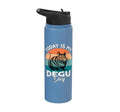 Funny Degu Stainless Steel Insulated Water Bottle - color: Light Blue