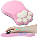 L-SPOUTTO Ergonomic Mouse Pad with Wrist Rest,Cute Cat Paw Mousepad Wrist Support,Comfortable Massage Design Computer Pain Relief Mouse Pad with Non-Slip PU Base for Desk Laptop Gaming Office,Pink - color: Pink