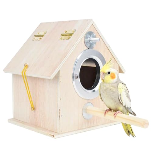 kathson Cockatiel Nesting Box,Bird Nest House,Parakeet Breeding Mating Hut,Parakeet Nesting Box for Budgie,Lovebirds,Conure,Canary,Finch and Small Medium Birds,XL - size: XL