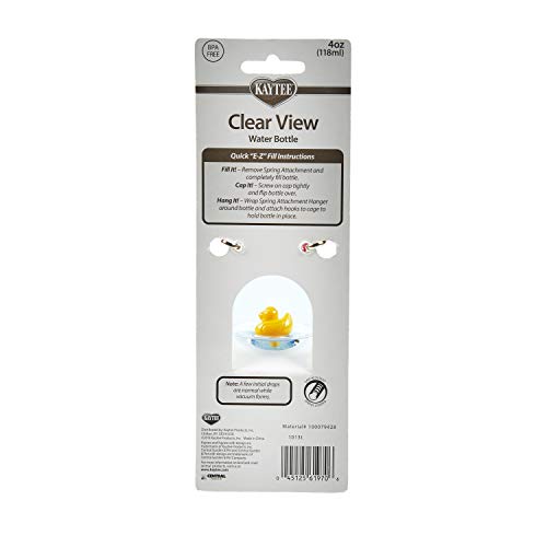 Kaytee Clear View Water Bottle for Pet Gerbils, Hamsters & Mice, 4 oz - size: 4 oz (Pack of 1)