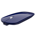 FENIFOX Wireless Bluetooth Mouse, Slim Travel Silent Rechargeable Blue | Flat, Portable, Whisper Quiet, 3 Buttons Design , 2400 DPI Precision for iPad Laptop MacBook Tablet iPhone - color: Blue