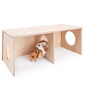 Niteangel Hamster Secret Peep Shed 2-Chamber Hideout & Tunnel Exploring Toys (Large - for Syrian Hamster) - size: Large - for Syrian Hamster