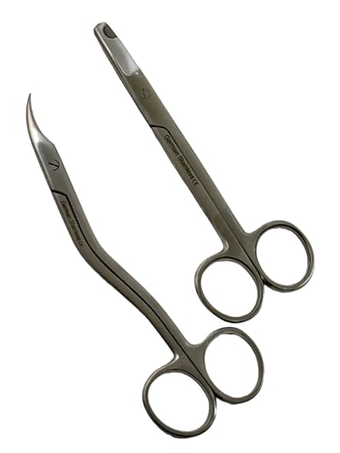Pet Claw Trimmer 5.5" + 6" Scissors Style - 2PK - Dog and Cat Nail Trimmer - Veterinary and Grooming