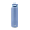 Ello Pop & Fill Insulated Stainless Steel Water Bottle with Quick Fill Lid, Leakproof Locking, Sip or Chug Spout, BPA-Free, Double Wall Vacuum Insulated for Sports, Travel & School- 22oz / 32oz / 40oz - color: Raincloud, style: 22oz