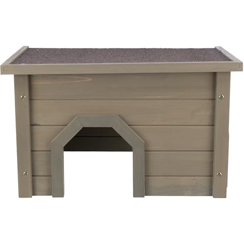 TRIXIE Indoor & Outdoor Small Animal Hideout Shelter for Rabbits and Guinea Pigs, Weatherproof Hide House with Two Entrances, Easy Assembly, Animal-Safe Design