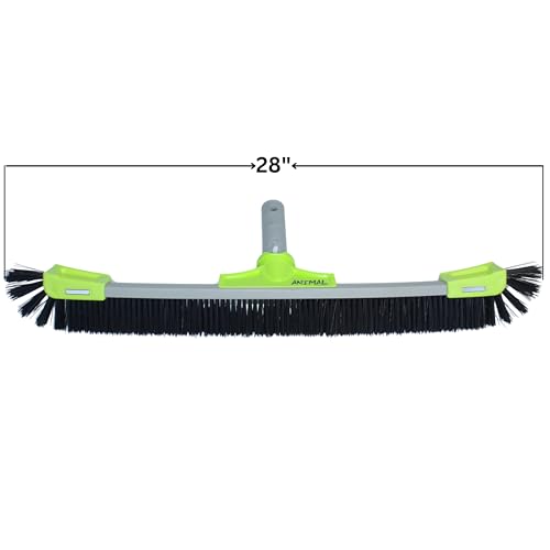 OREQ Corporation Animal Pro Pebble Pool Brush | Heavy-Duty Brush for Pebble & Textured Pool Surfaces | Professional Pool Wall & Floor Cleaning Tool (28 Inch) - size: 28 Inch