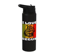 Degu Retro Degu I Love Degu Stainless Steel Insulated Water Bottle - color: Black