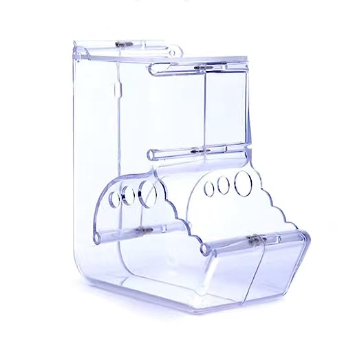 Hamsters Feeder Small Animals Automatic Dispenser Acrylic Clear Pet Food Storage Bowl for Dwarf Hamster Gerbils Mice Hedgehog Guinea Pig Pigeon Parrots (400ML) - color: 400ML