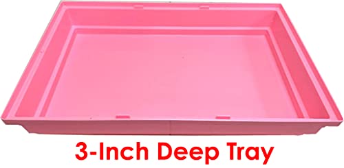 Pink Large Twin Tower Habitat Hamster Home Rodent Gerbil Mouse Mice Rat Wire Animal Cage Long Crossover Tube Expandable and Customizable with Hide House Running Wheel Food Bowl Water Bottle Deep Base - color: Pink, size: 31.0"L x 14.5"W x 33.0"H
