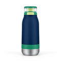 Ello Emma 14oz Insulated Stainless Kids Water Bottle with Straw, Tidal Wave | Insulated stainless steel kids water bottle with straw, leakproof locking lid, carry handle, and cold drinks for school - color: Tidal Wave