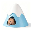 Hamster Hideout, Snowy Mountain Shape Hamster Hide House,Cute Small Animal Habitat Hideaway Hut for Syrian Hamsters, Mice, Gerbils, Rats (Blue) - color: Blue
