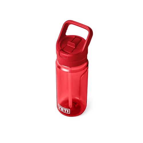 YETI Yonder 600 ml/20 oz Water Bottle with Yonder Straw Cap, Rescue Red - color: Rescue Red, size: 20 Ounces