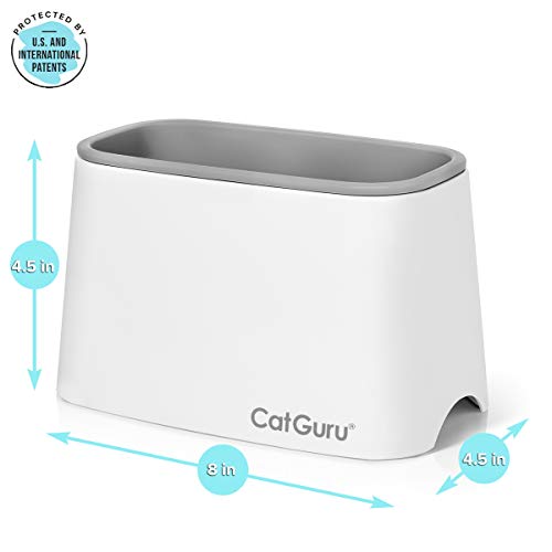 CatGuru Premium Cat Litter Scoop Holder – Heavy-Duty Scooper Storage Caddy, Scoop Stand for Kitty Litter Box, Fits Most Cat Litter Scoops (White) - color: White