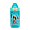Zak Designs Disney Moana Sage 16oz Leak-Proof Straw Kids Water Bottle | BPA Free, Durable Plastic, Cupholder Friendly, Dishwasher Safe, Easy to Clean, Lid Lock, Handle, For School, Home, Travel - color: Disney Moana (Moana, Maui), size: 16 Ounces