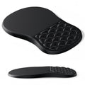 Ergonomic Mouse Pad Wrist Support with Massage Design,Classic Black Wrist Pain Relief Mousepad with Memory Foam,Non-Slip PU Base - color: A-01